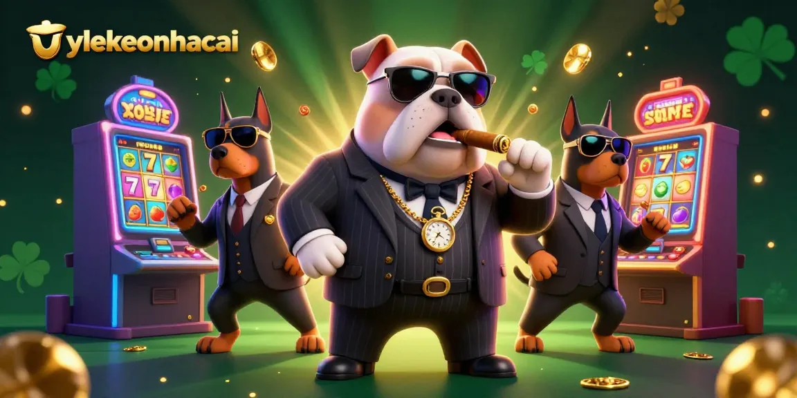 Experience thrilling wins with tylekeonhacai in this vibrant casino scene featuring dynamic slot machines and cartoon characters.