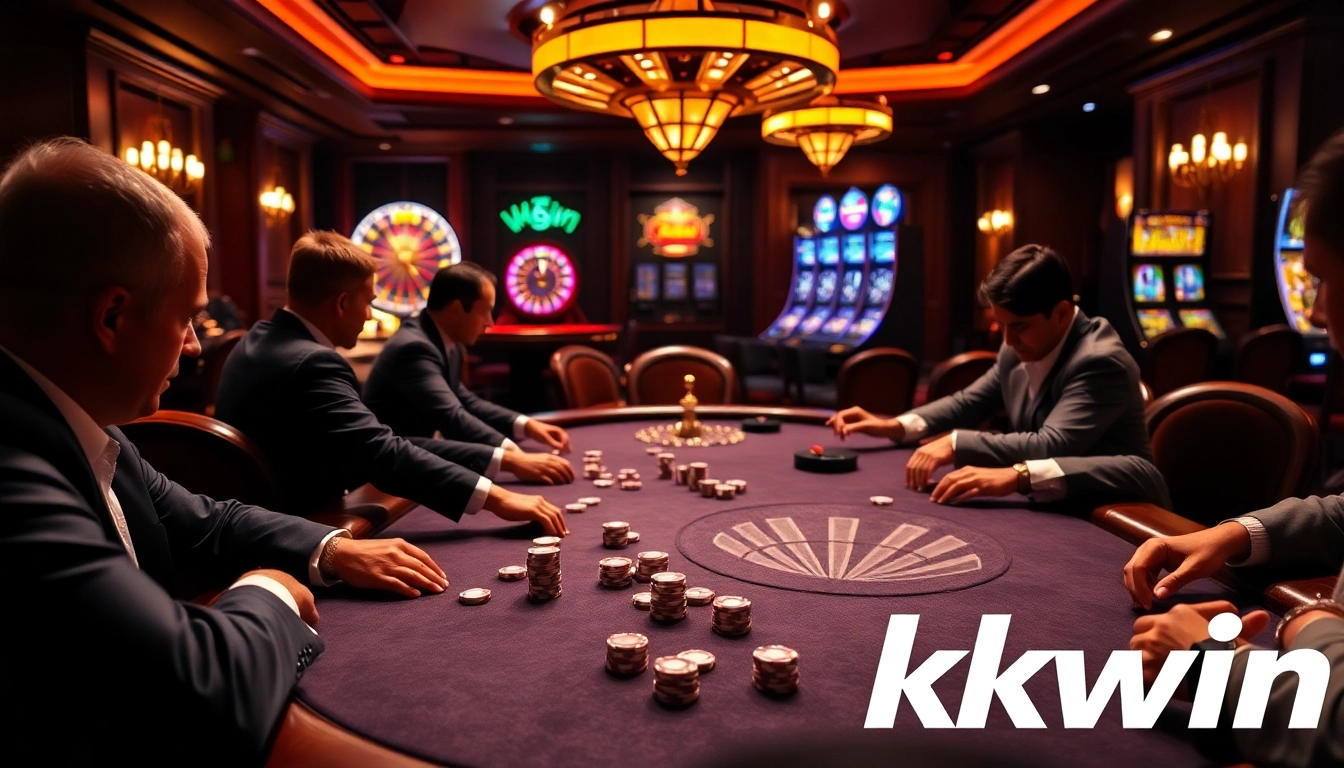 Experience the thrill of casino gaming at kkwin with vibrant poker scenes.