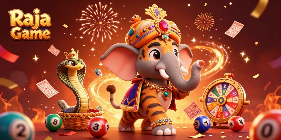 Play exciting games on the Raja Game platform featuring vibrant lottery and casino elements.