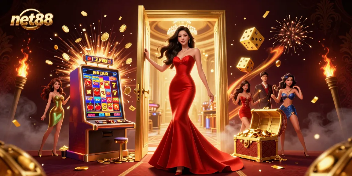 Experience the thrill of net88 with vivid casino elements and dynamic jackpot excitement.