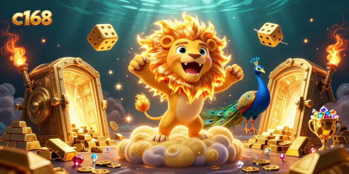 C168 players enjoy a thrilling gaming experience with vibrant golden elements in a dynamic casino scene.