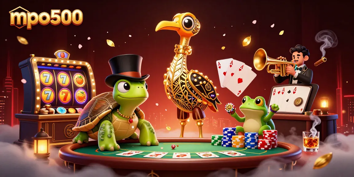 Engage with mpo500 and experience thrilling casino excitement in a vibrant 3D illustration.