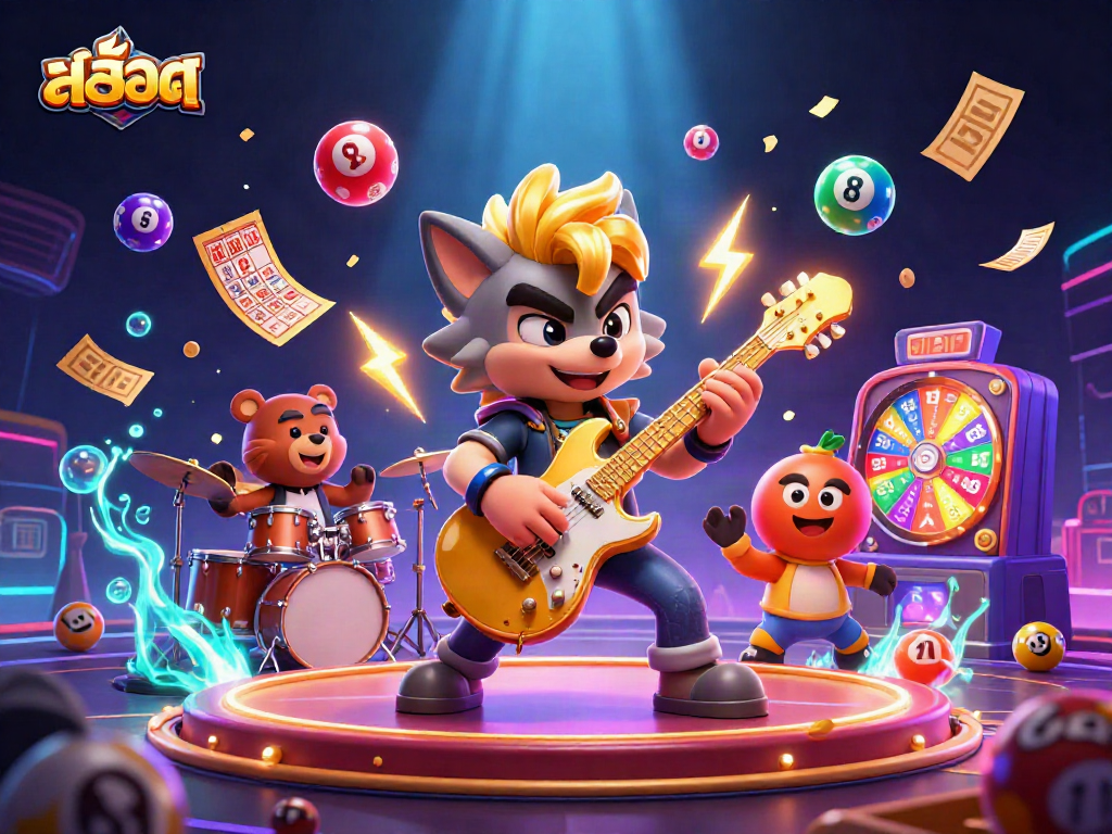 Experience the thrill of สล็อต gaming with a vibrant casino scene featuring dynamic characters.