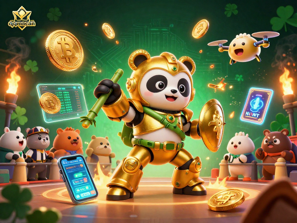 Engage with qqmacan's thrilling 3D gaming arena celebrating crypto gaming excitement.