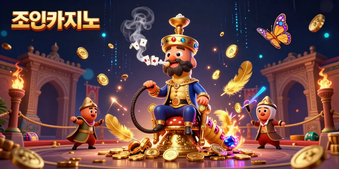 Experience the excitement of 조이카지노 with captivating casino imagery of a magical scene filled with colorful game elements.