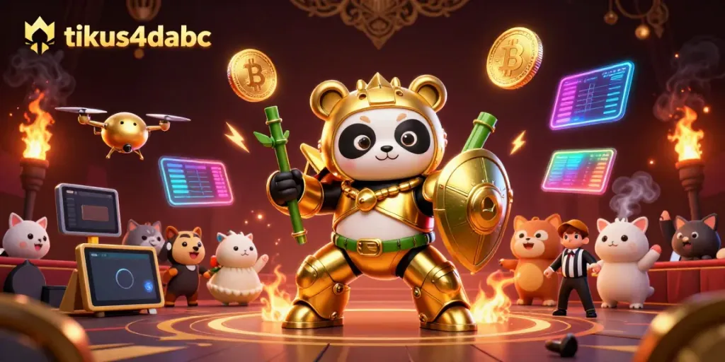 Permainan kasino tiada tandingan di tikus4dabc dengan panda emas dan robot bambu.