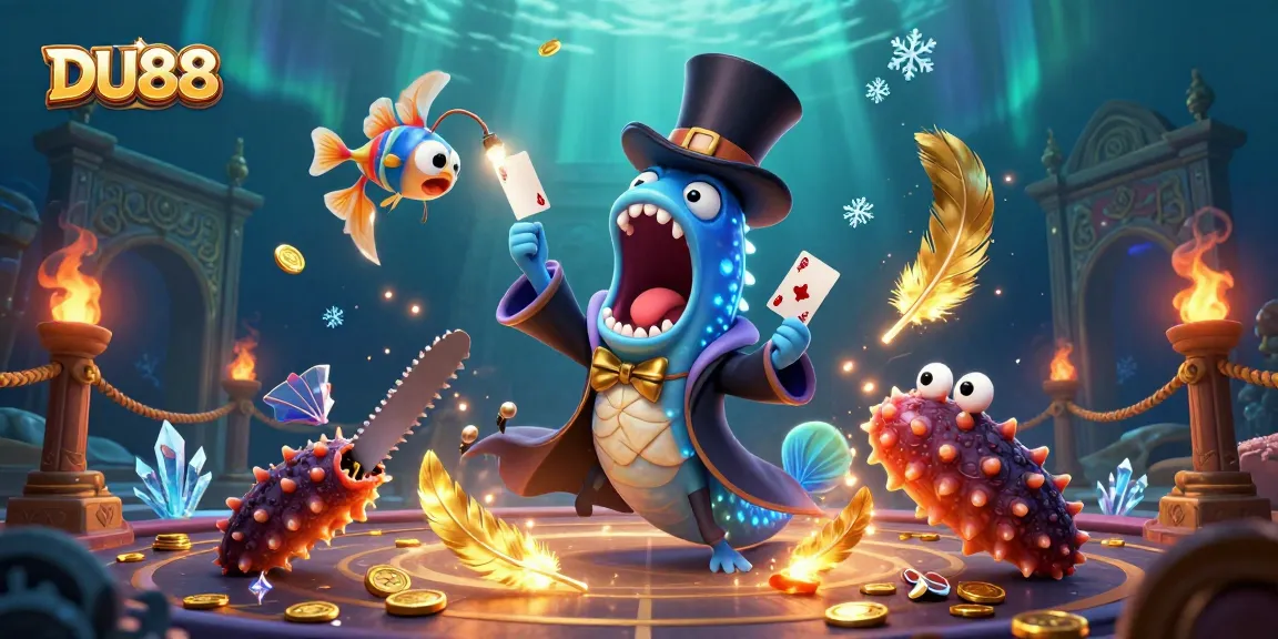 DU88 invites you to experience thrilling magic tricks with vibrant underwater characters