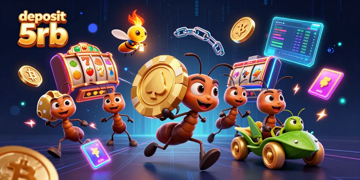 Experience the thrill of depositing 5rb as you join a 3D heist in this vibrant casino scene.