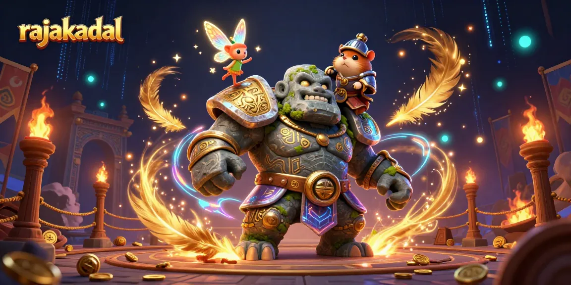 Bermain di rajakadal dengan kekuatan golem kuno dan peri bersinar, mendatangkan kemenangan dalam permainan online.