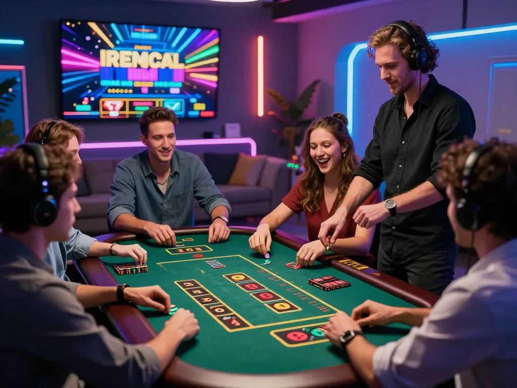 Players enjoying an exciting live dealer game at uu88, celebrating wins in a vibrant online casino atmosphere.