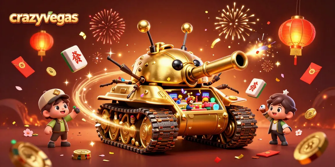 Experience the exciting world of crazyvegas with a dynamic casino scene inside a golden beetle tank.