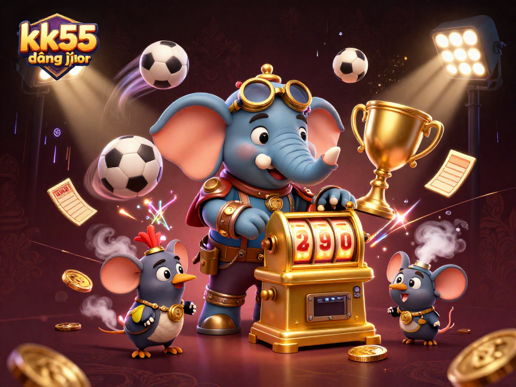 Experience the thrill of kk55 đăng nhập with steampunk characters amid dynamic sports betting elements.