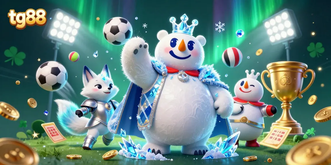 Experience thrilling sports action with tg88 as a polar bear king presides over a packed casino atmosphere.