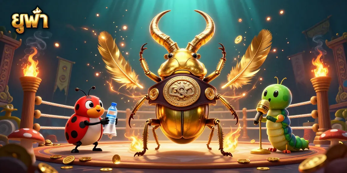 Win big with ยูฟ่า in this vibrant and dynamic casino scene featuring cartoon characters and exciting gaming elements.