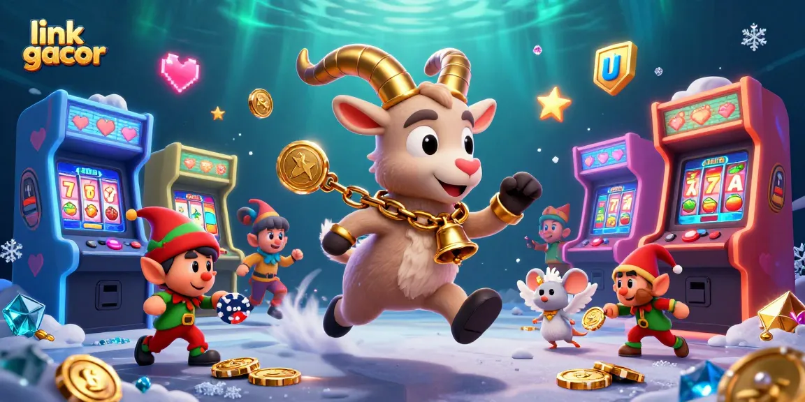 Experience link gacor in a festive casino scene filled with vibrant characters and exciting game elements.