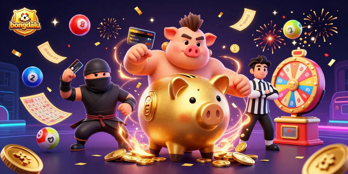 Engage with bongdalu's lively casino scene featuring cartoon characters celebrating wins and prizes.