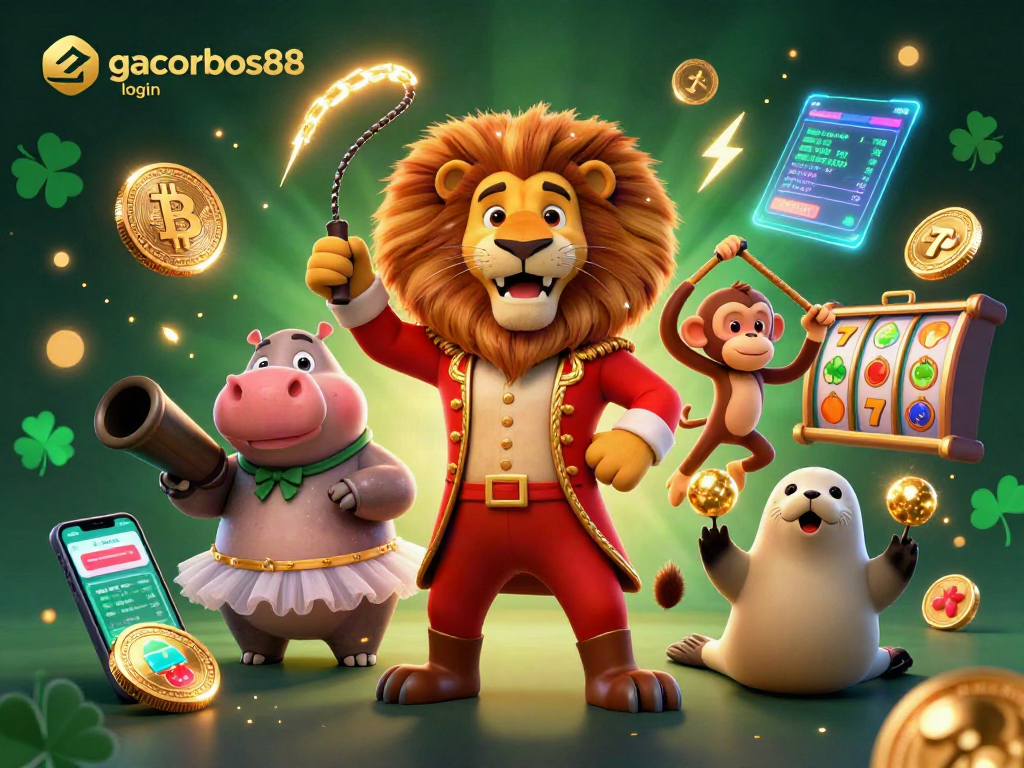 Engage in gacorbos88 login and enjoy a vibrant casino experience with interactive characters and gaming elements.