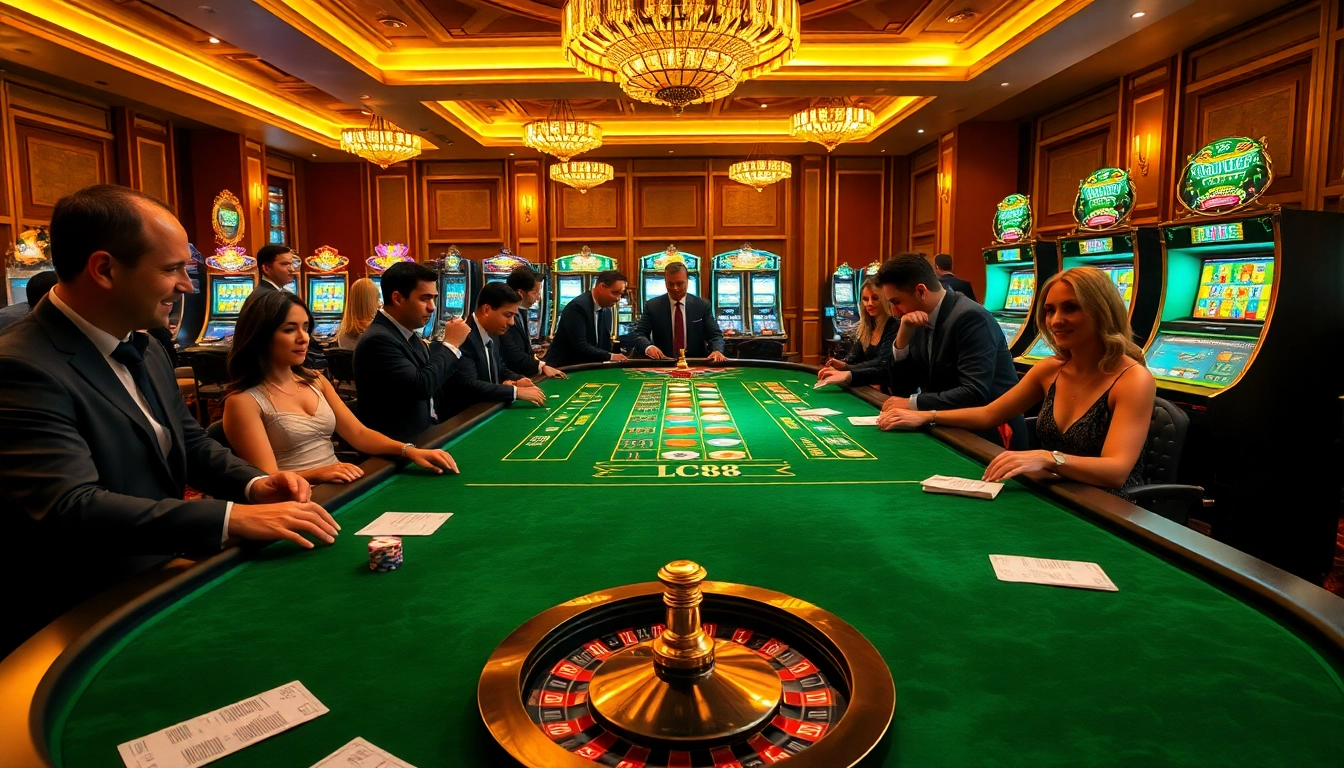 Experience thrilling gameplay at LC88's premium casino tables rich with excitement.