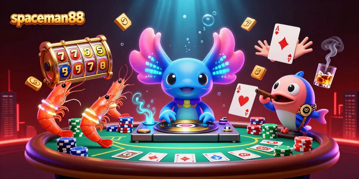 Experience thrilling gameplay at spaceman88 with our vibrant and engaging 3D casino scene.