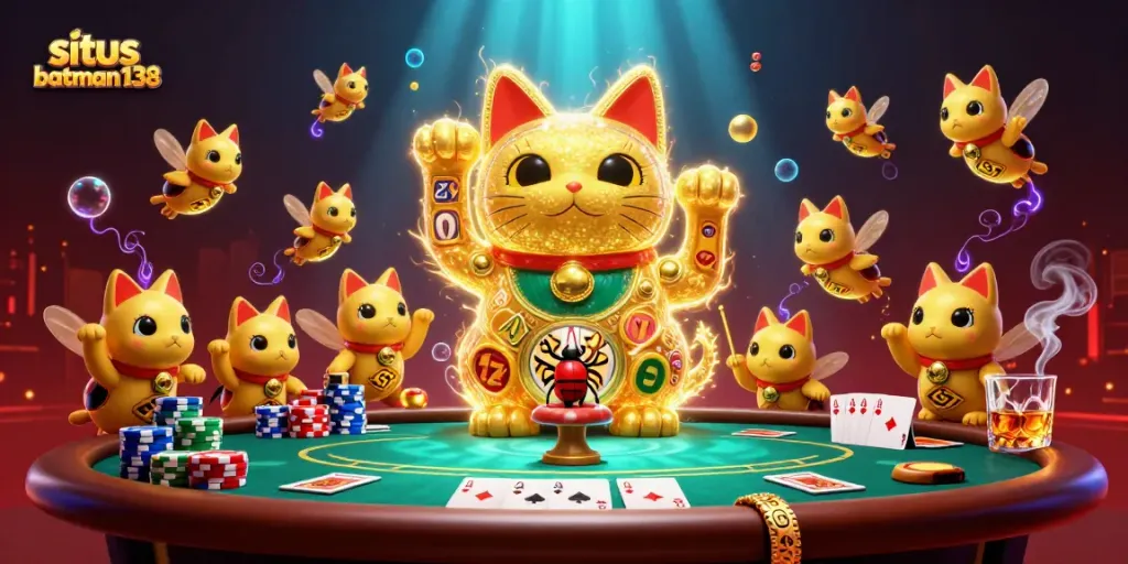 Bermain di situs batman138 dengan simbol kasino ikonik dan karakter menarik