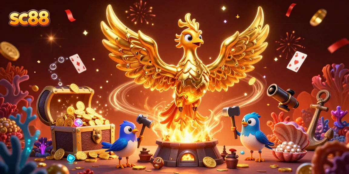 Experience the thrill of SC88 with golden phoenix gameplay, bursting with winners and treasures.