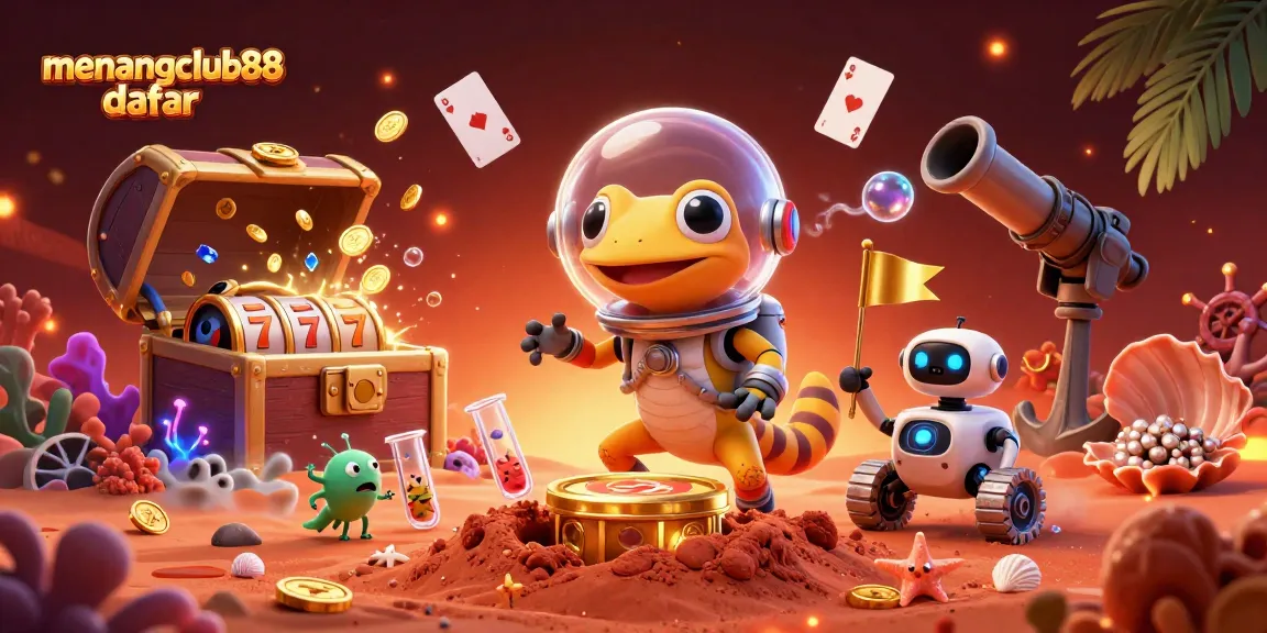 Engage with the vibrant casino adventure of menangclub88 daftar in a dynamic Martian scene.