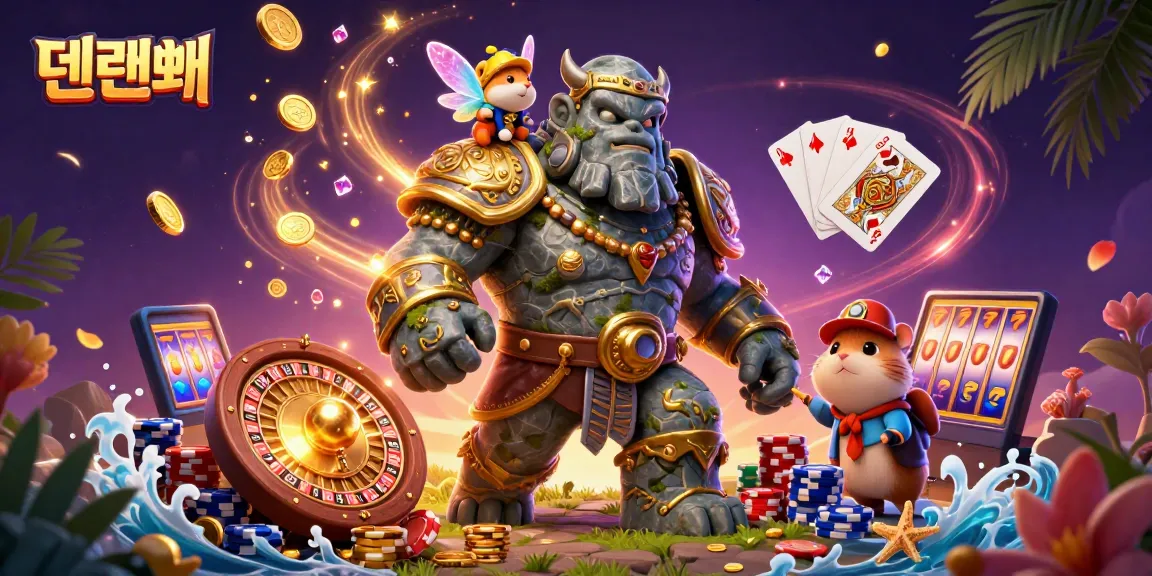 Play and win with 텐텐벳 in a vibrant casino scene filled with magic and excitement.