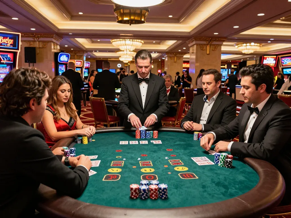 Players engaging in a thrilling blackjack game featuring TT88 strategy tips, vibrant casino atmosphere