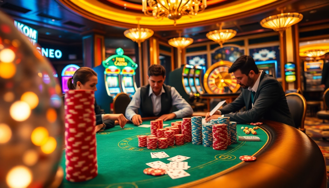 Experience an exciting game at 88i nhà cái with high-stakes poker and vibrant casino ambiance.