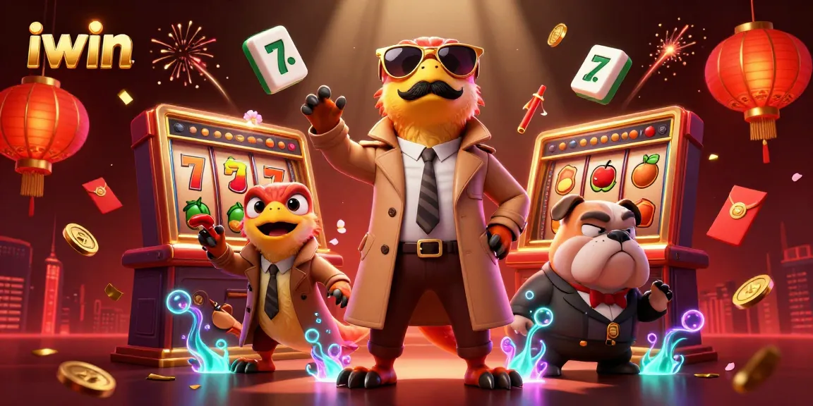 iwin reveals playful raptors attempting VIP entry at a casino, surrounded by vibrant game symbols.