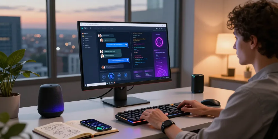 Kobold AI chatbot interface showcased in a modern digital workspace, highlighting vibrant chat dialogues and analytics.