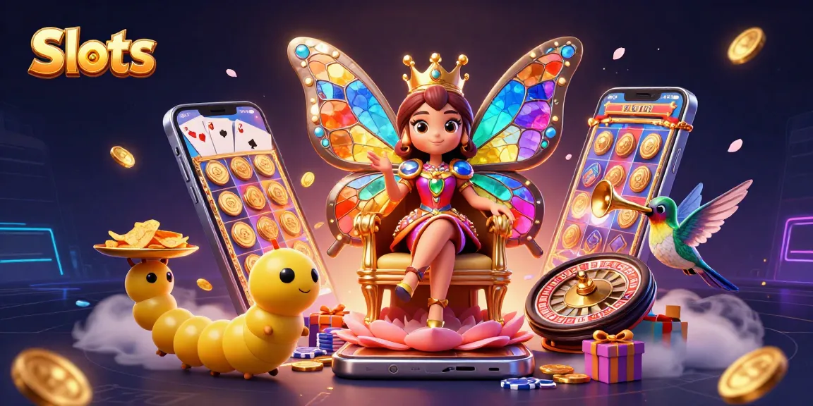 Spin and win big with Slots in this vibrant, detailed casino-themed illustration.
