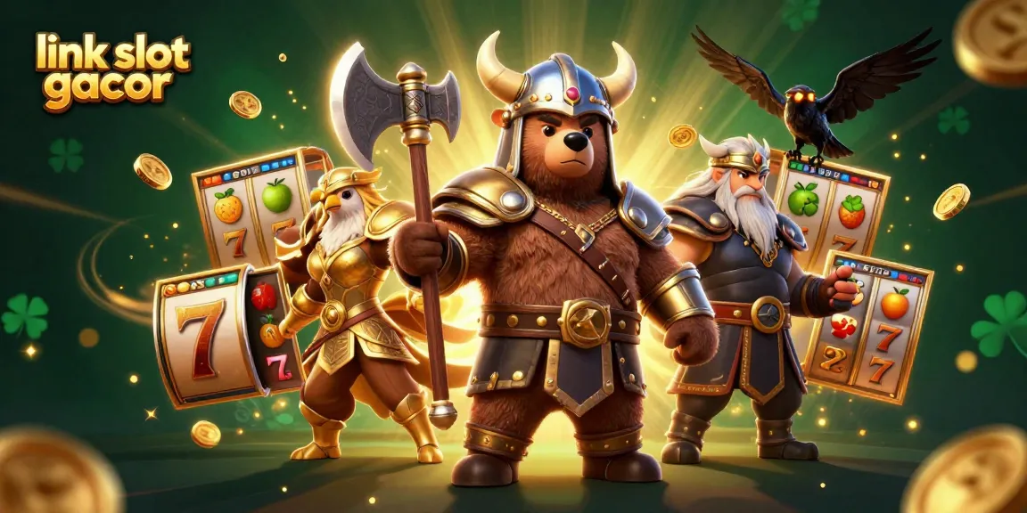 Spin for wins with link slot gacor at this vibrant casino scene filled with dynamic characters.