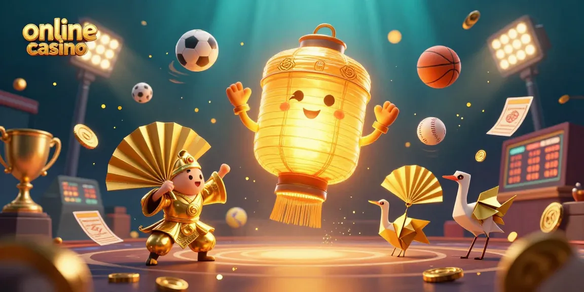 Experience the thrill of winning at an online casino with this vibrant 3D illustration showcasing exciting game elements.