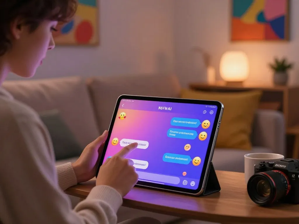 Interactive NSFW AI chat with a vibrant interface and inviting atmosphere.