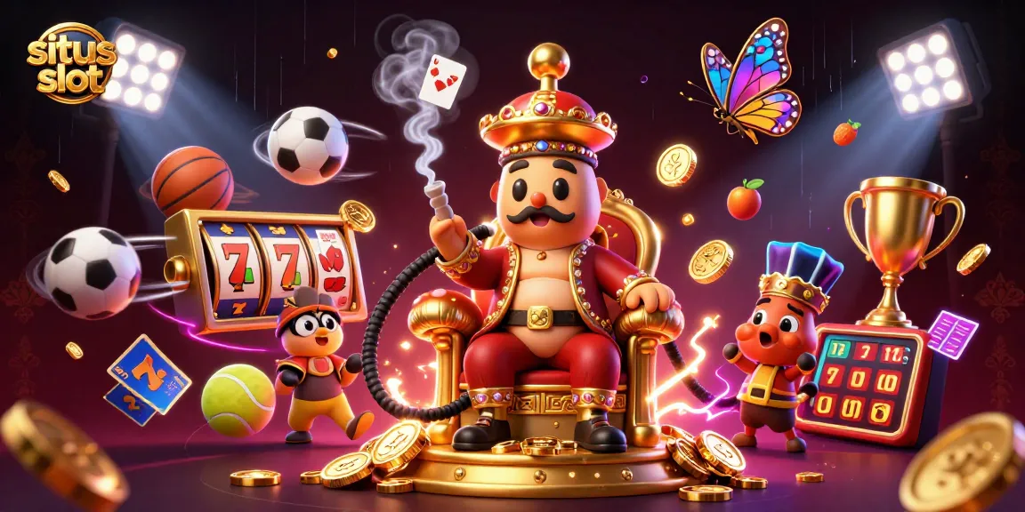 Engage in situs slot excitement with dynamic casino elements and vibrant illustrations.