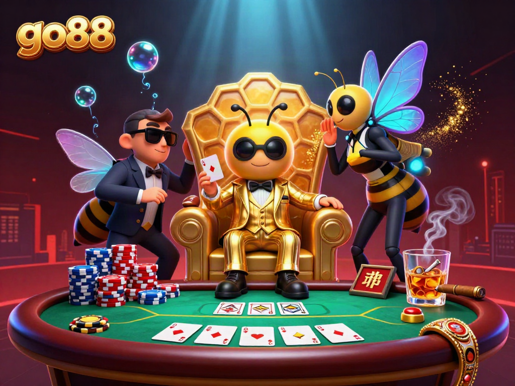 Experience exhilarating gaming with go88's vibrant casino scene featuring dynamic poker action.