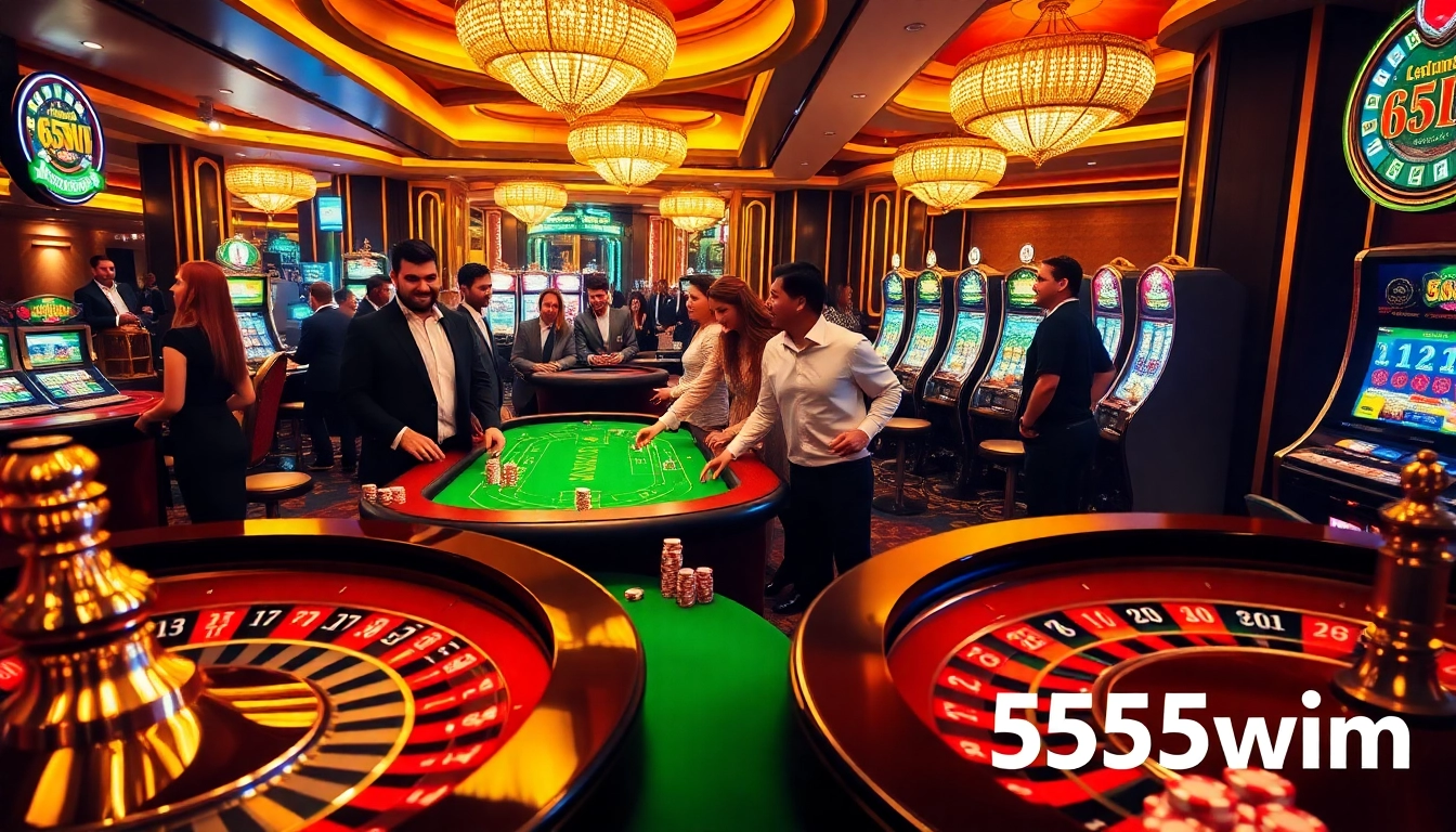Experience thrilling gameplay at 555win com with exciting casino tables and vibrant slot machines.