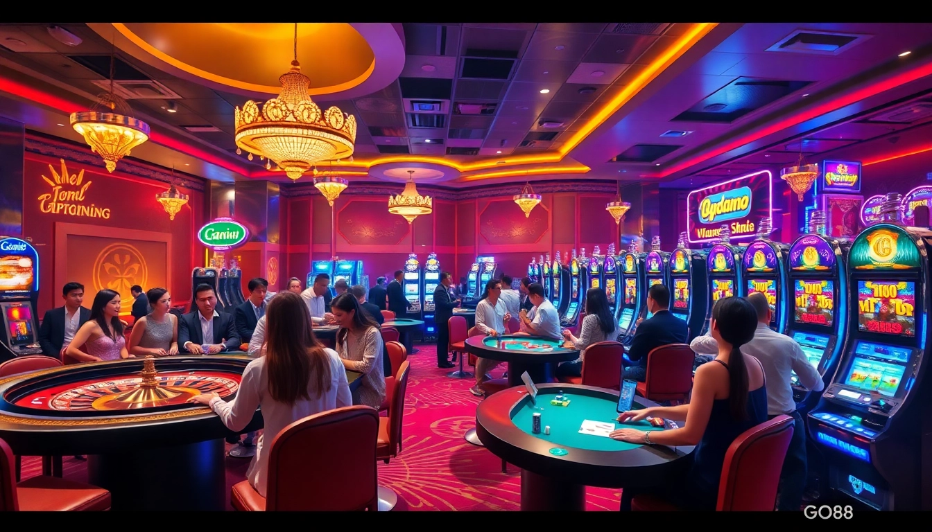 Experience the thrill of GO88 gaming with dynamic casino tables and engaging players in action.